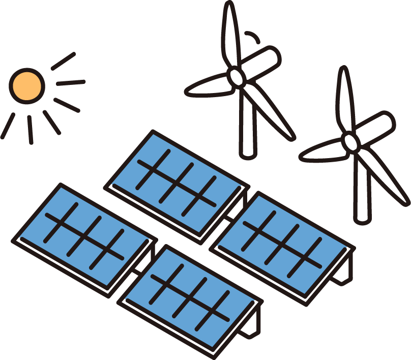 太陽光発電 風力発電のイラスト フリーイラスト素材集ソコスト