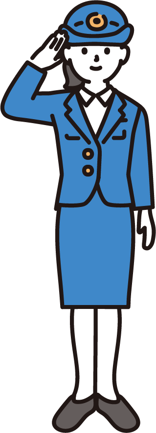 警察官 女性 のイラスト 商用可 フリーイラスト素材 ソコスト
