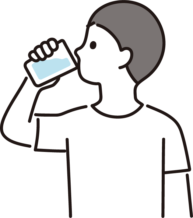水を飲む男性のイラスト 商用可 フリーイラスト素材 ソコスト