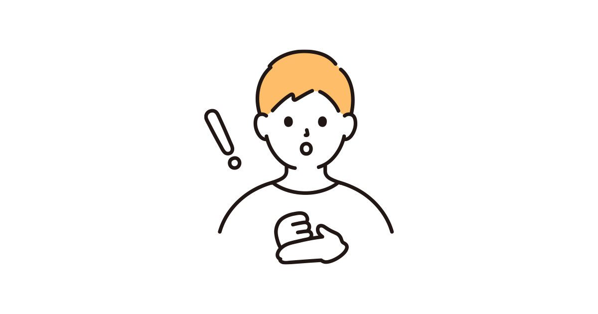 手を打つ男性（顔）のイラスト｜商用可・フリーイラスト素材｜ソコスト