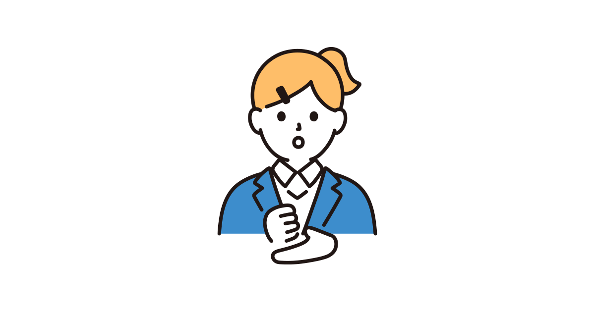 手を打つ女子学生のイラスト｜商用可・フリーイラスト素材｜ソコスト