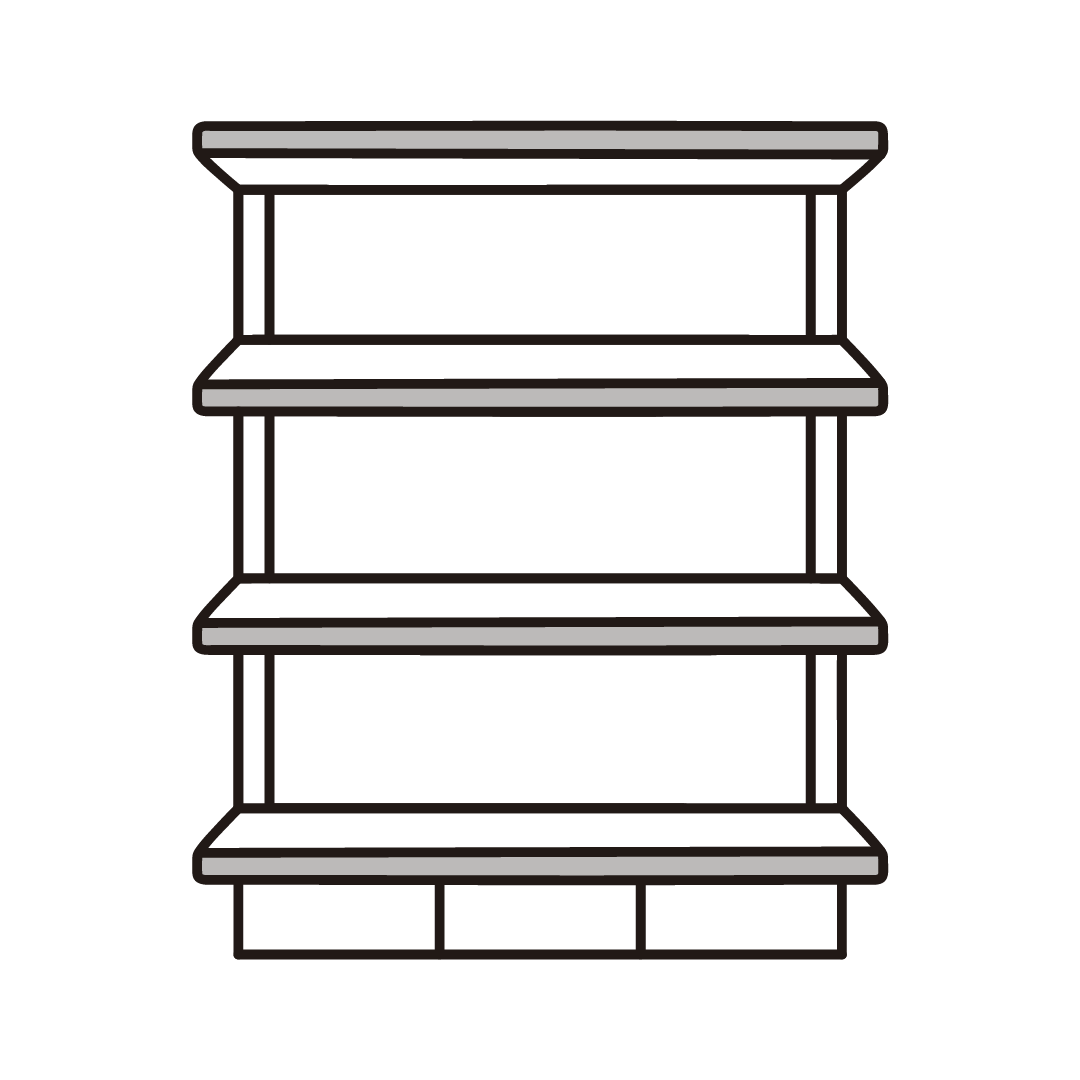 空の陳列棚