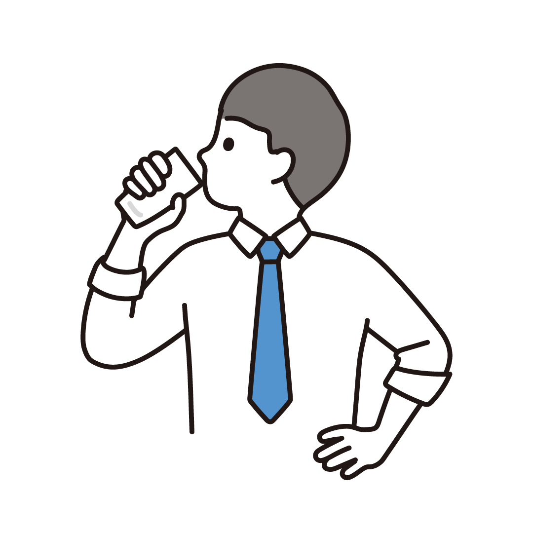 牛乳を飲む人