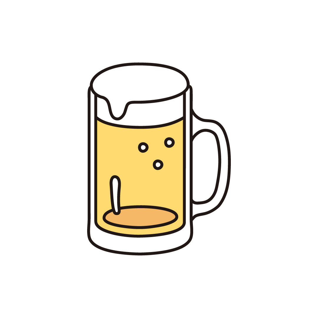 ビールのイラスト フリーイラスト素材集 ソコスト