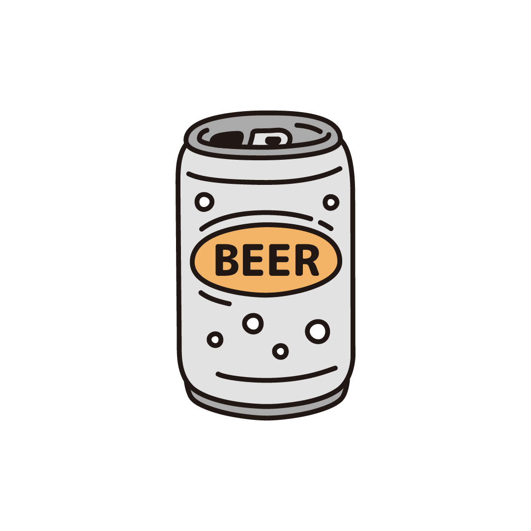 缶ビールのイラスト
