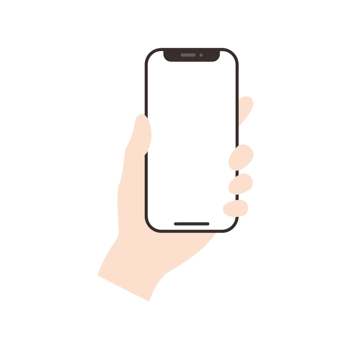 スマートフォンを持つ手のイラスト フリーイラスト素材集 ソコスト