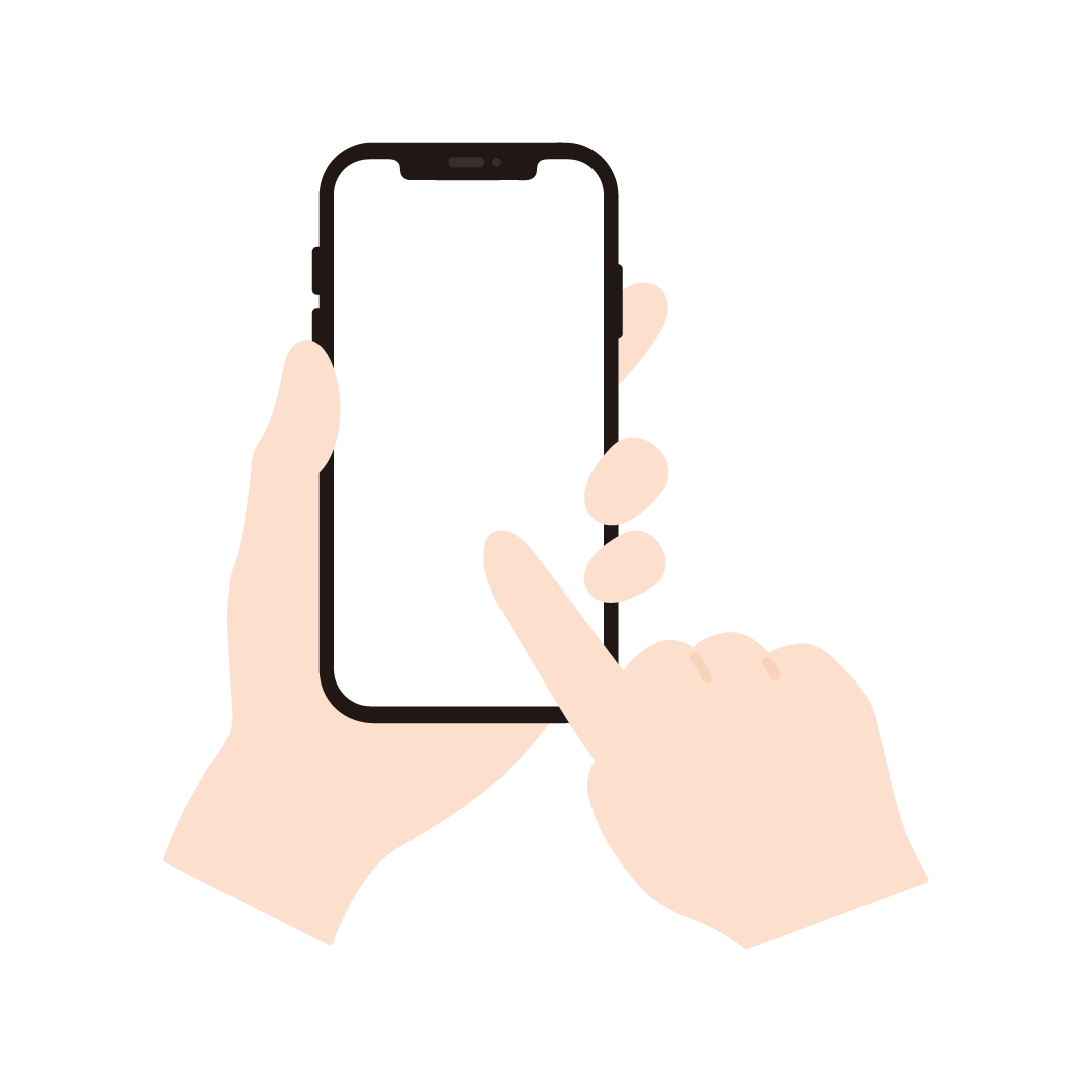 スマートフォンを操作する手のイラスト フリーイラスト素材集 ソコスト