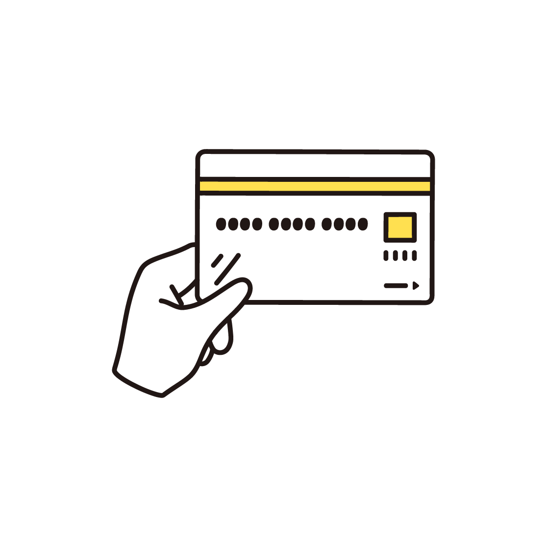 クレジットカードを持つ手のイラスト フリーイラスト素材集 ソコスト