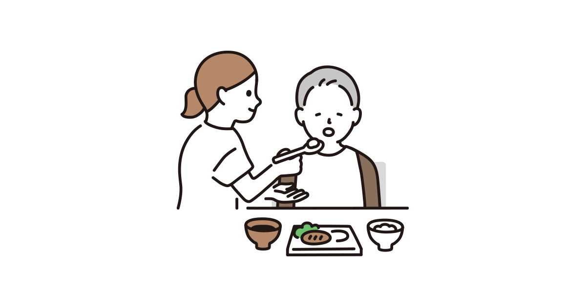 食事介助 男性 のイラスト フリーイラスト素材集ソコスト