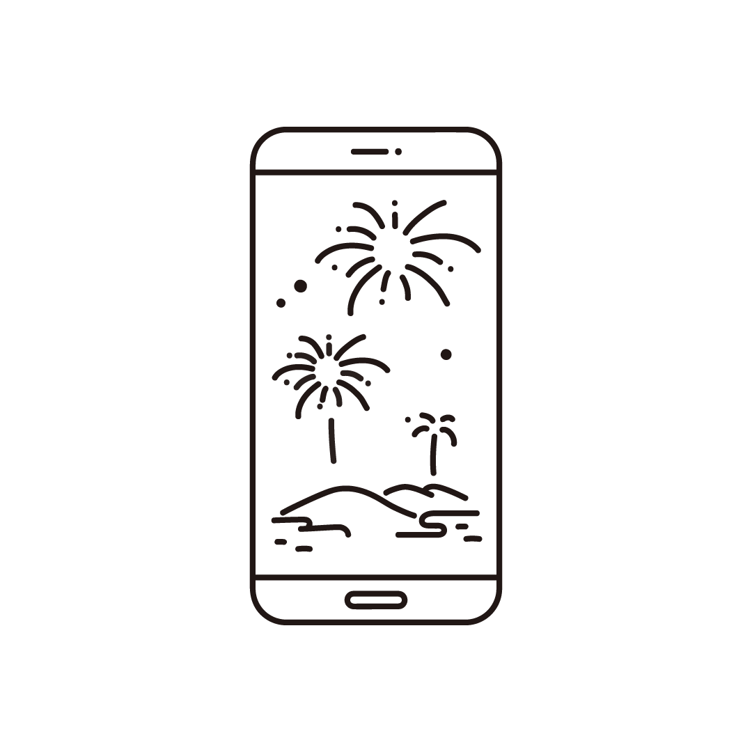 オンライン花火 スマホ のイラスト フリーイラスト素材集 ソコスト