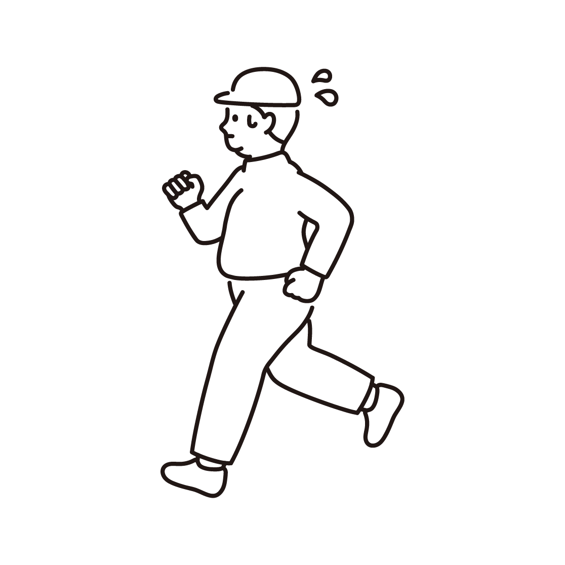 ジョギング ダイエット をする男性のイラスト フリーイラスト素材集 ソコスト
