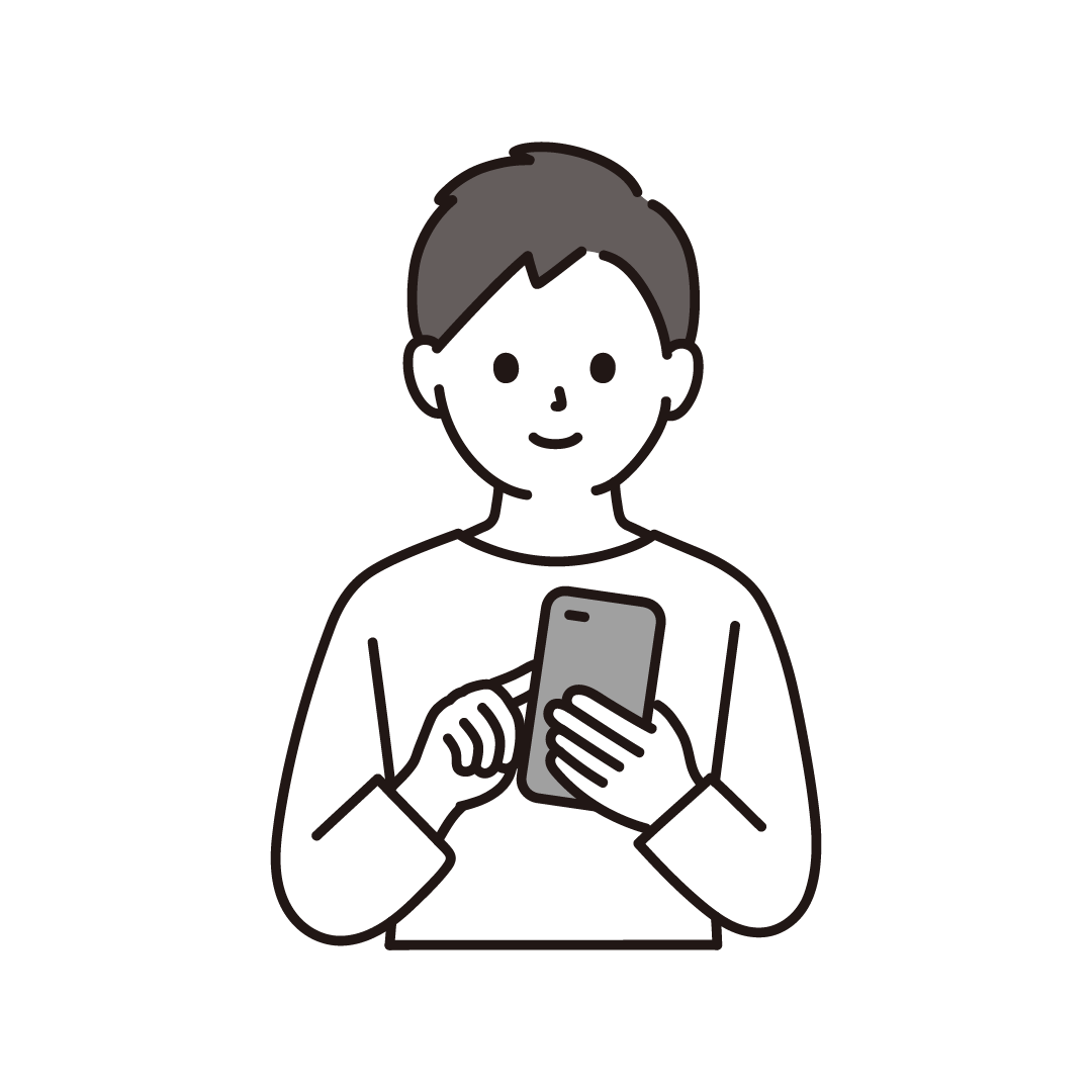 スマホを使う男性
