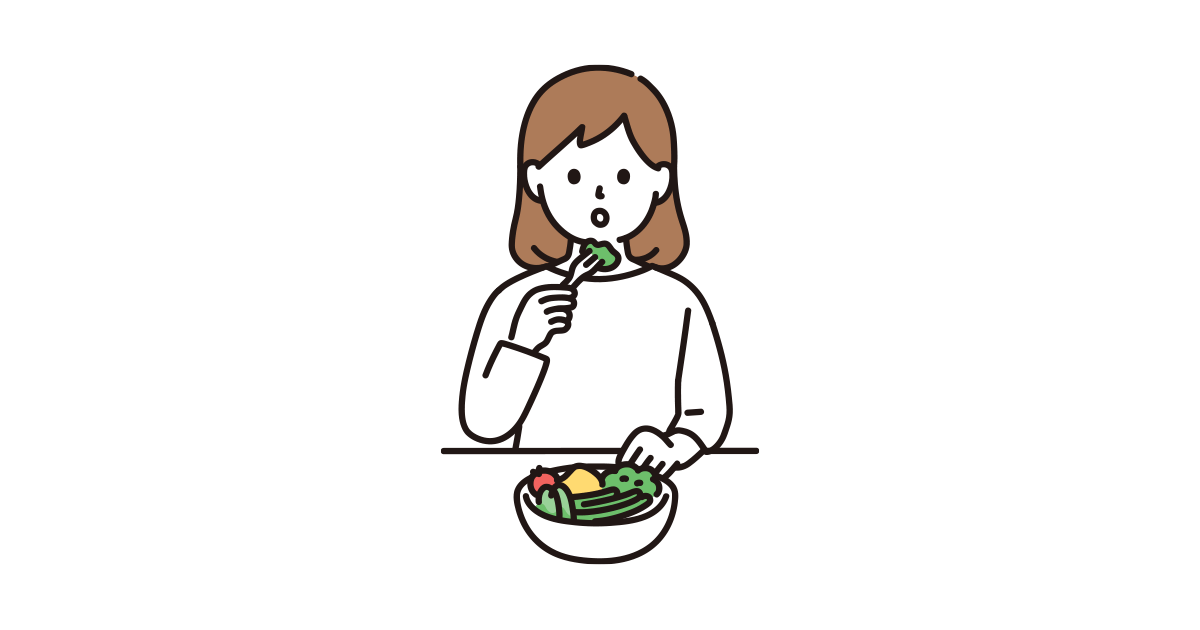 食事制限をする女性のイラスト フリーイラスト素材集ソコスト