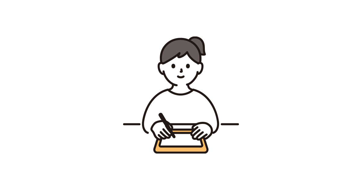 タブレットを使う女の子のイラスト｜商用可・フリーイラスト素材｜ソコスト