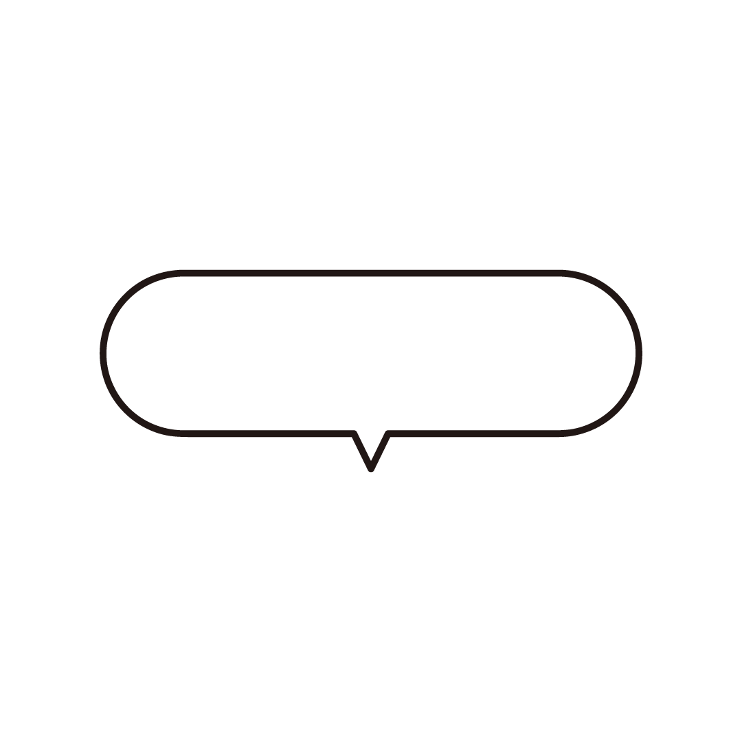 角丸横長フキダシ