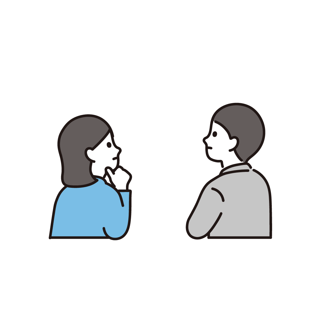 考えるビジネスパーソン（後ろ）