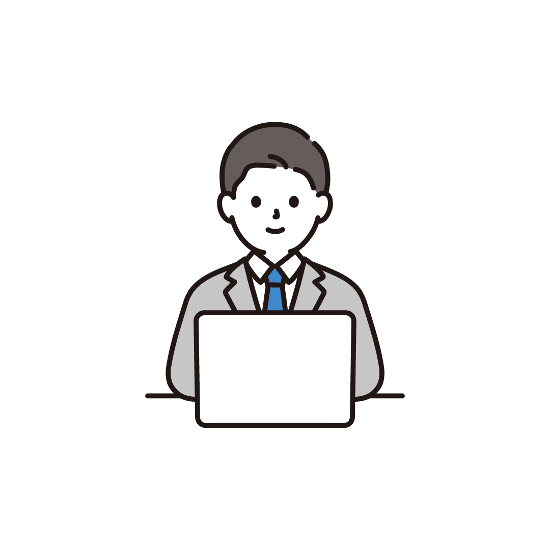 パソコンを使うビジネス男性