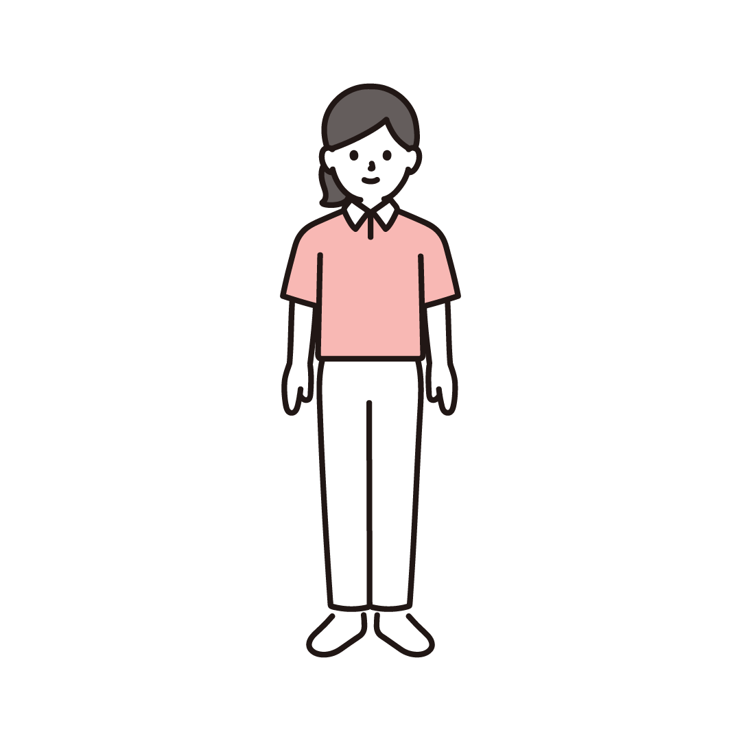 女性介護士（ポロシャツ）