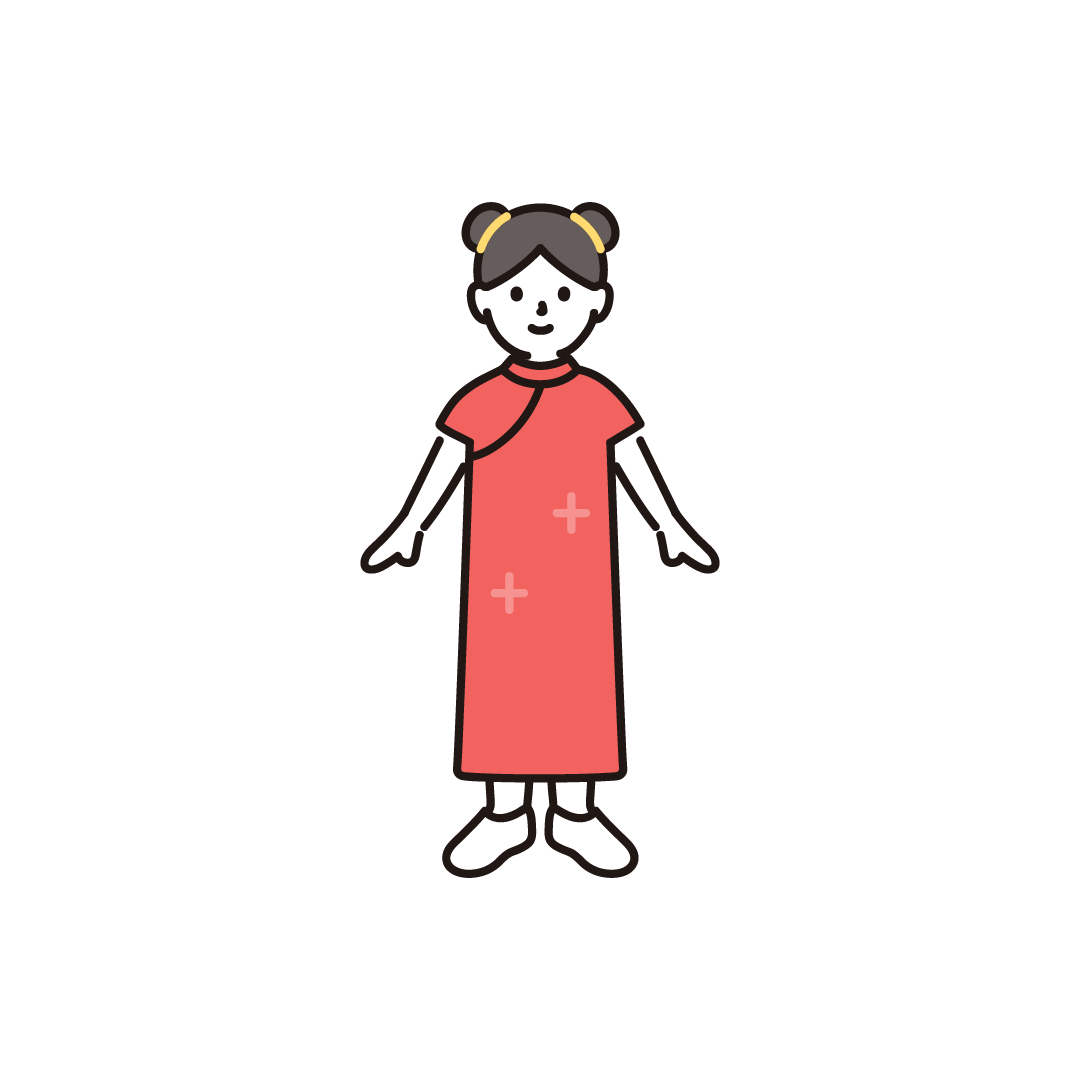 チャイナ服を着た女の子