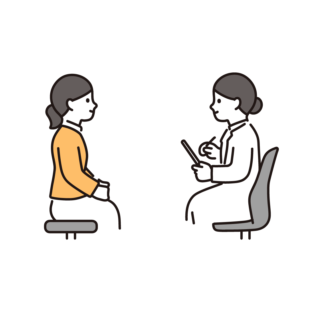 診察を受ける女性