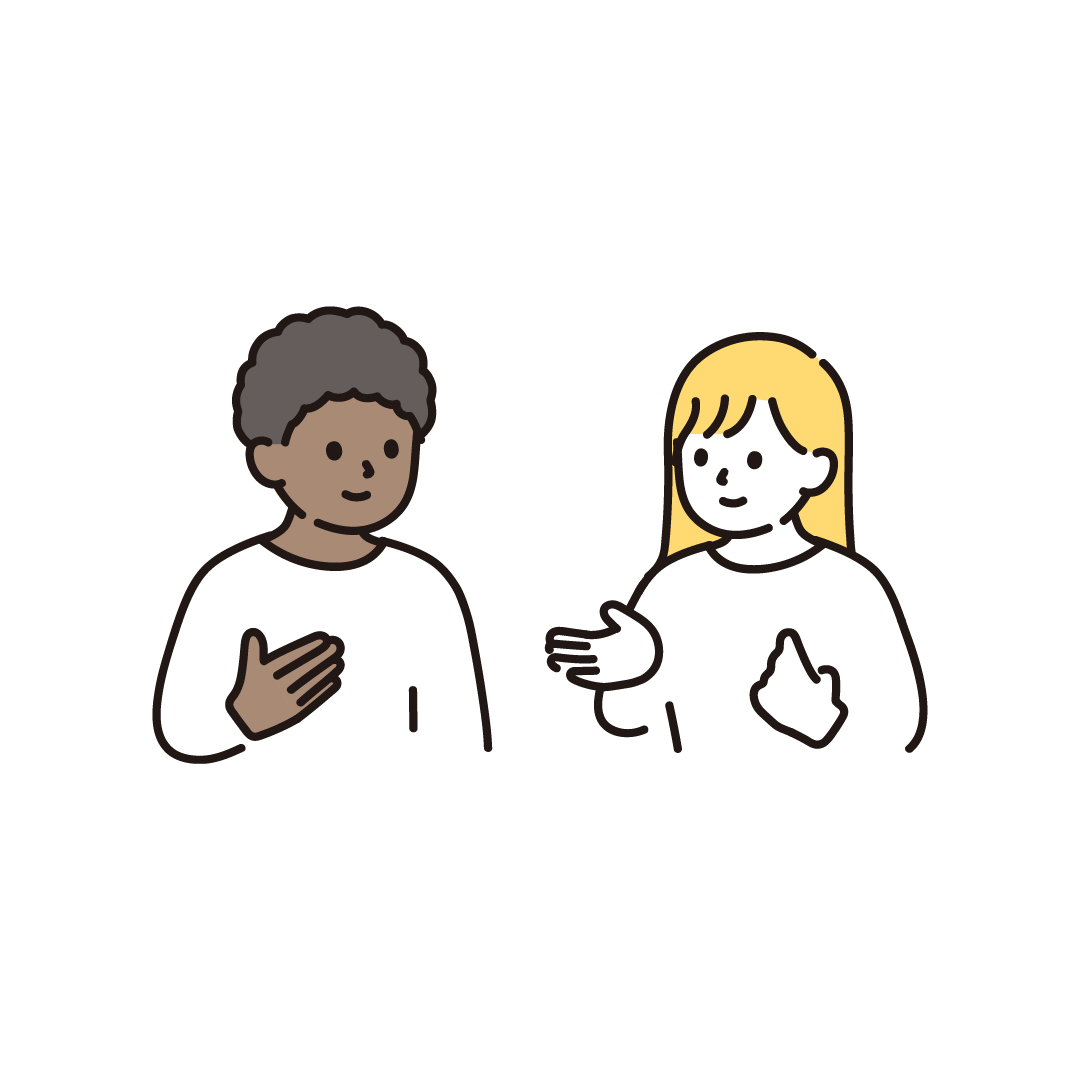 英会話をする男女