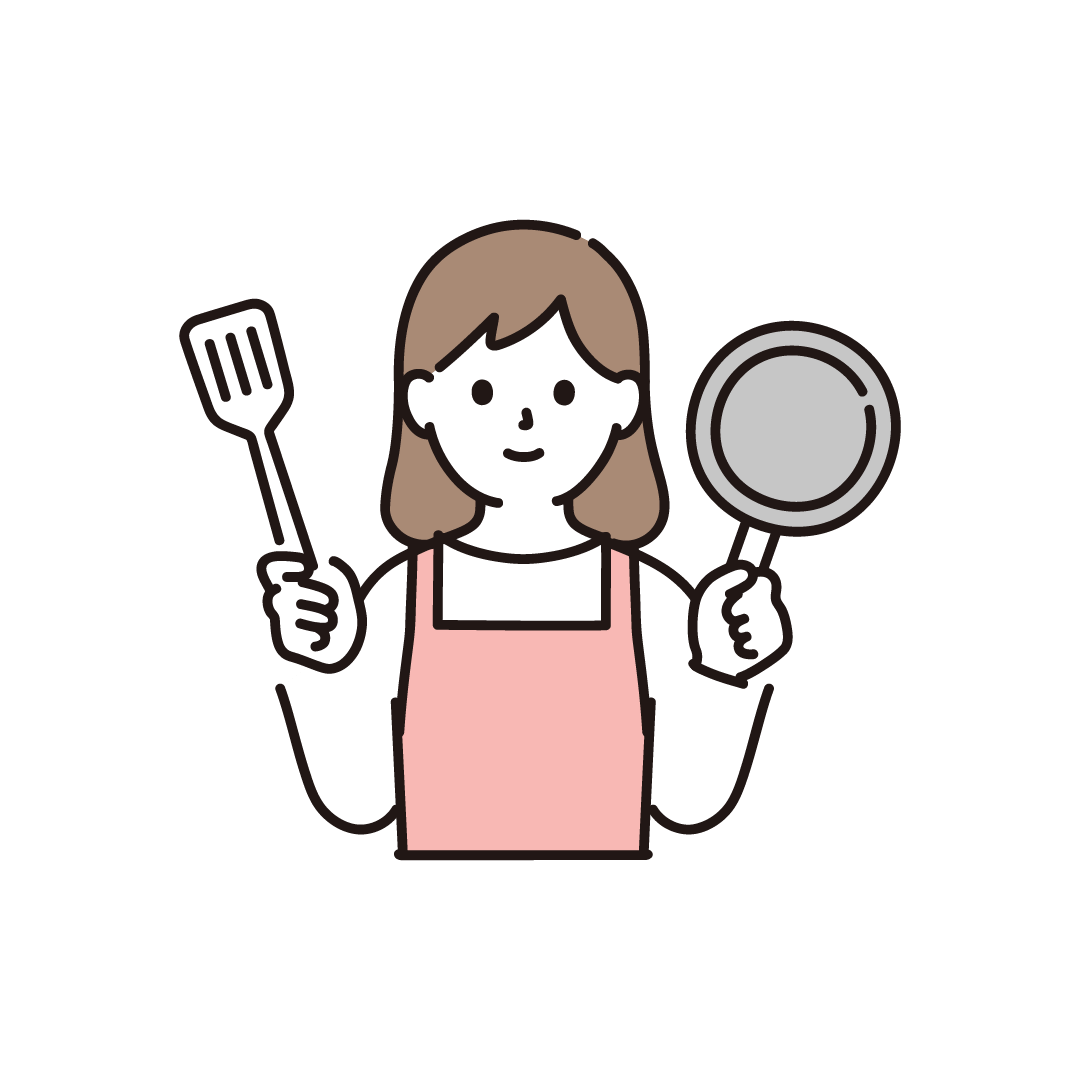料理・女性のイラスト