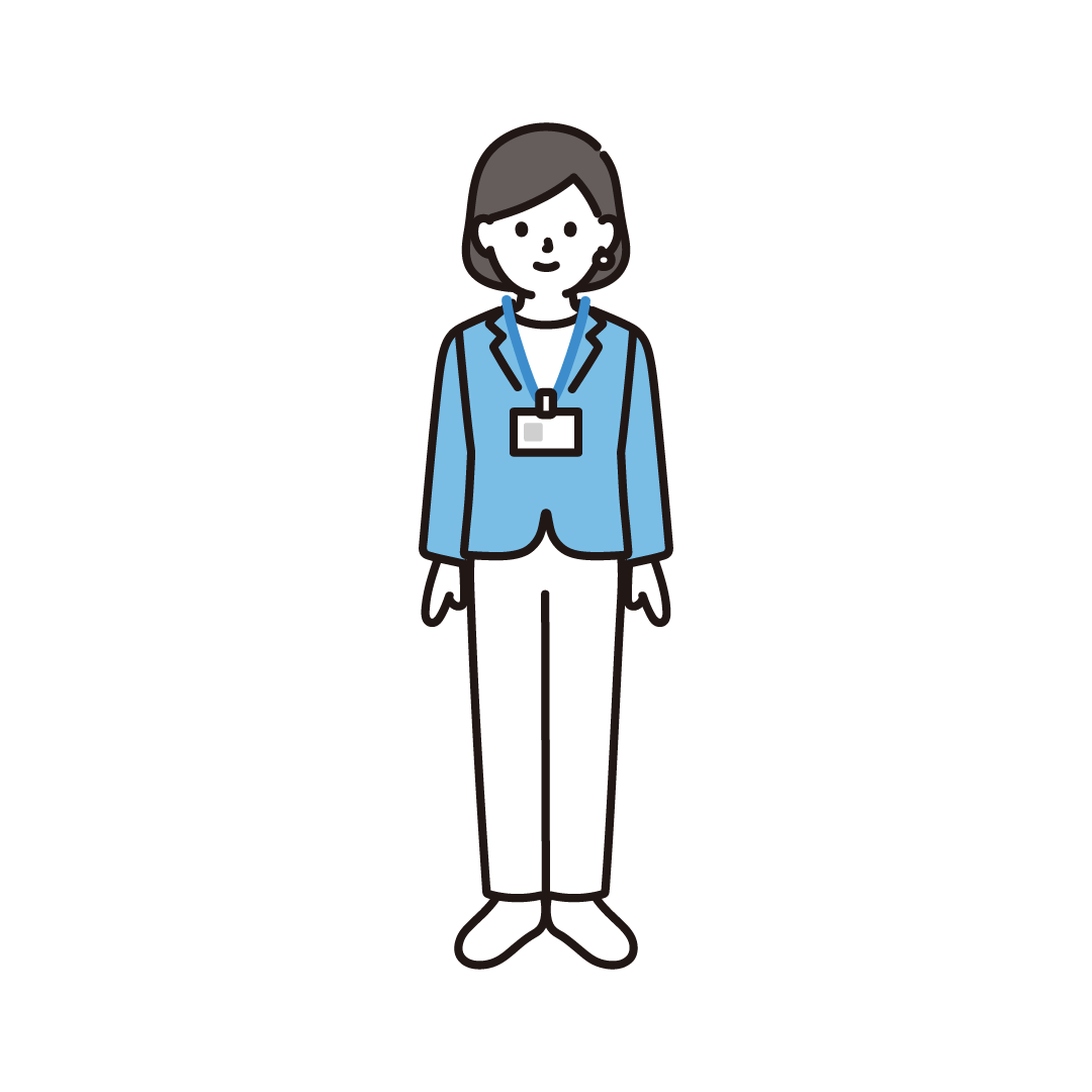 入館証をぶら下げたビジネス女性2