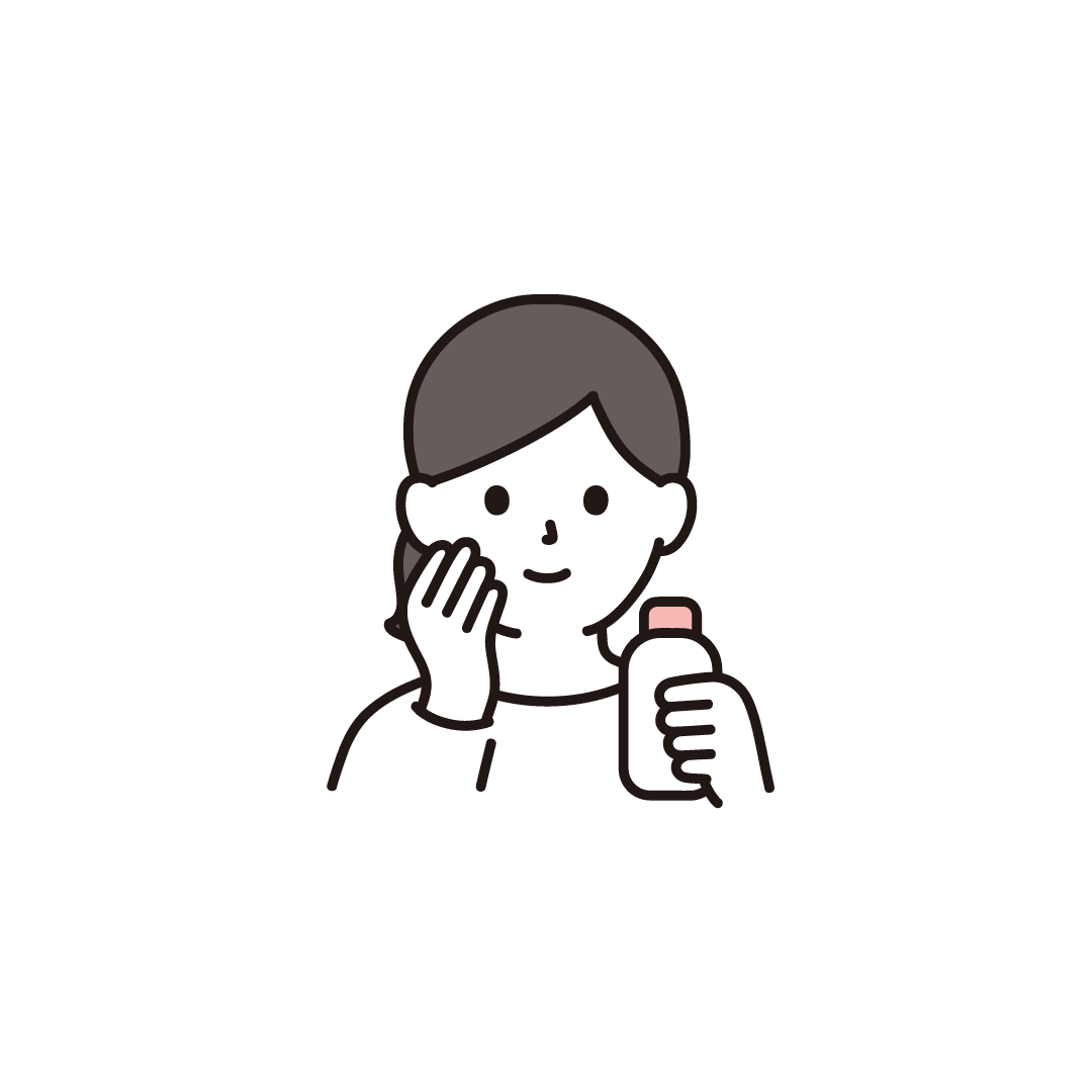 スキンケアをする女性
