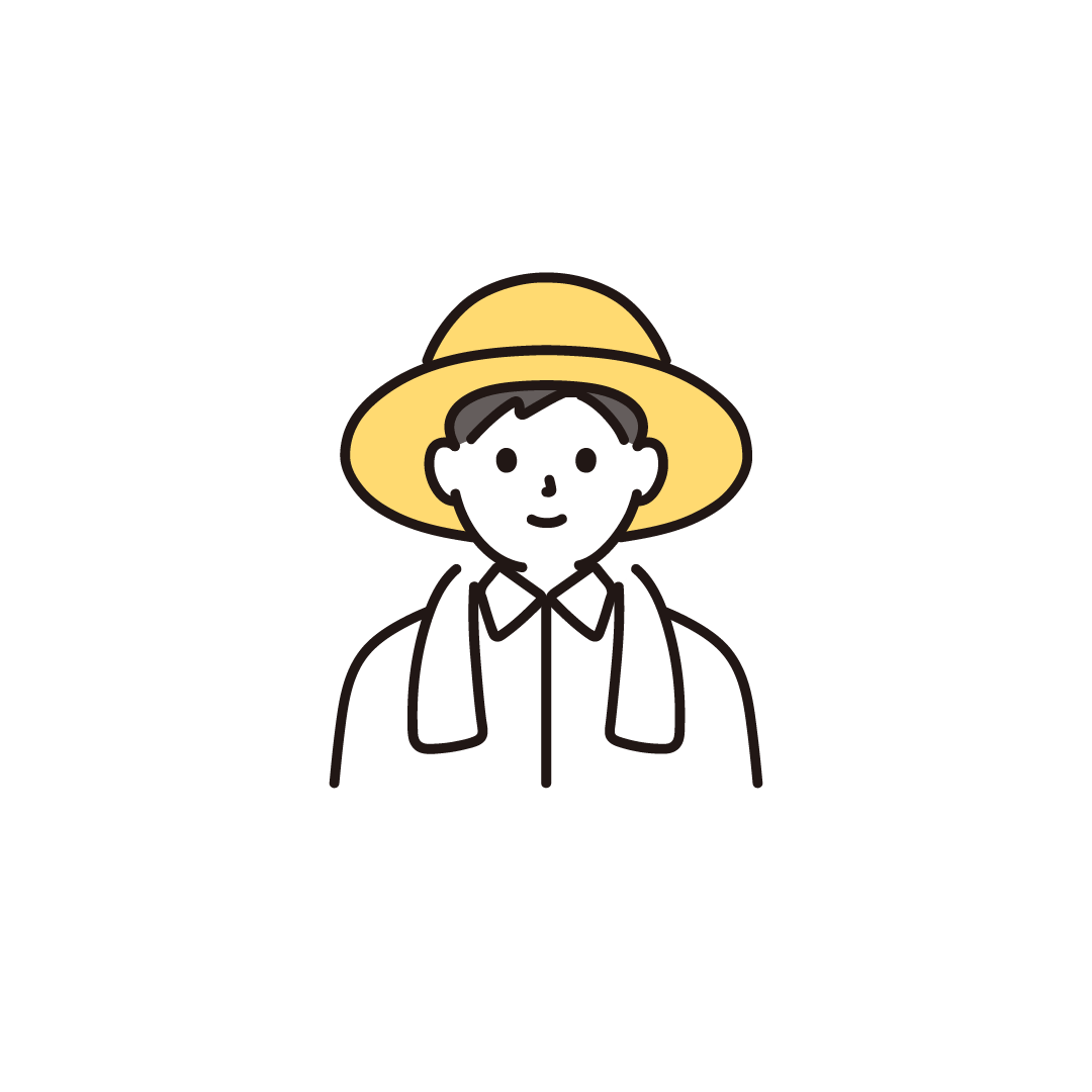 農家の男性（上半身）