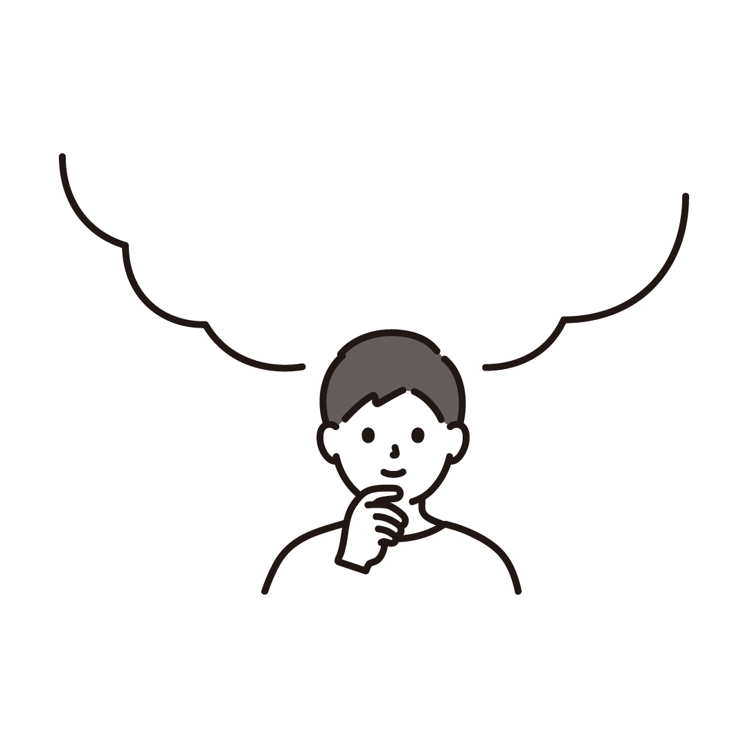 男性（笑顔）＋フキダシ