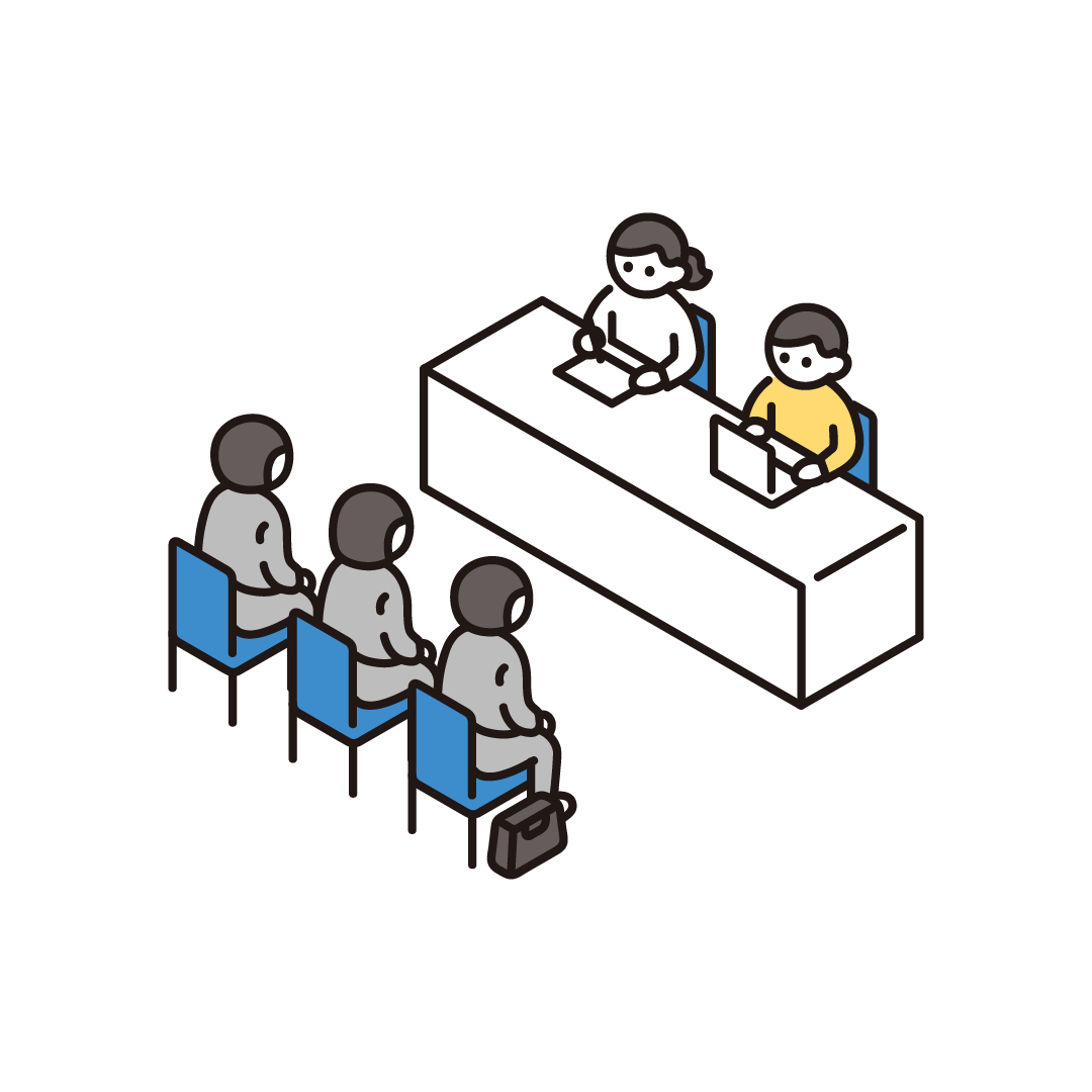 集団面接（アイソメ）