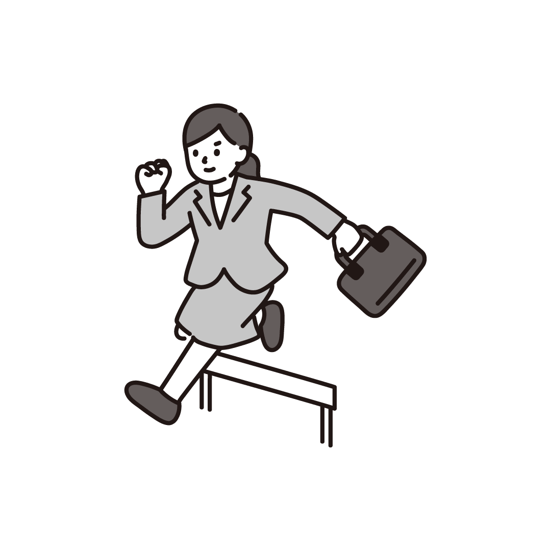 ハードルを越える社会人（女性）