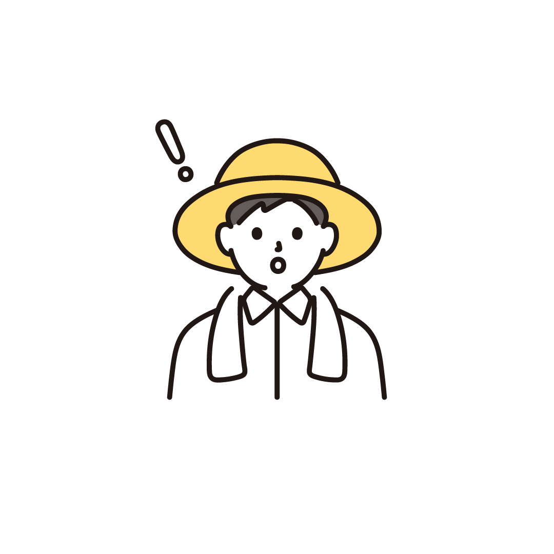 ひらめいた農家の男性