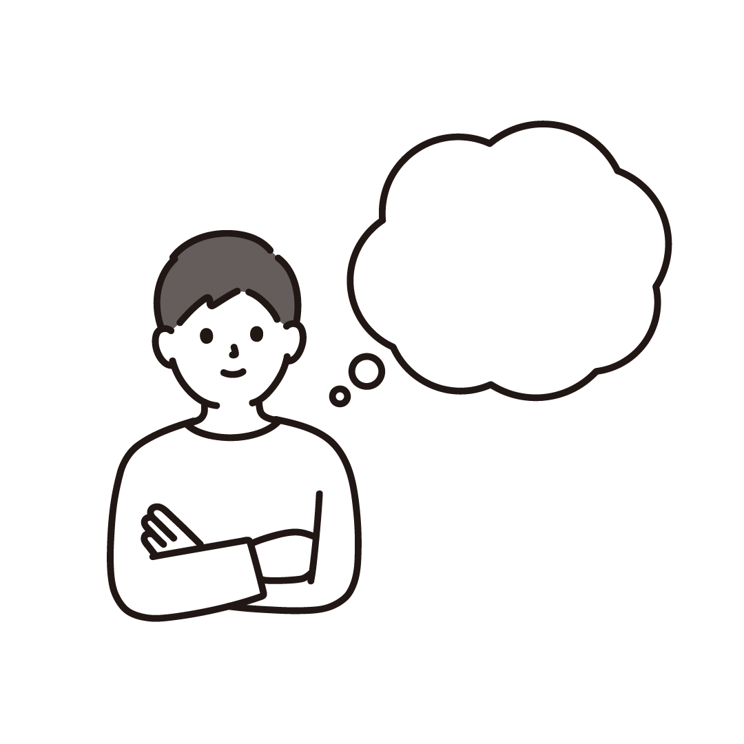 男性（右上吹き出し）