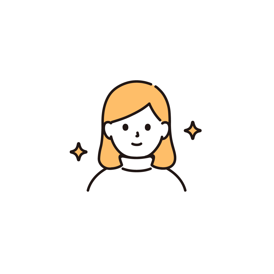 髪が潤っている人
