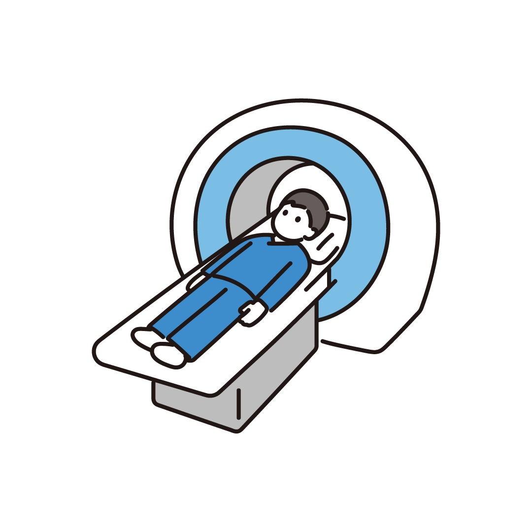 MRI検査を受けている人