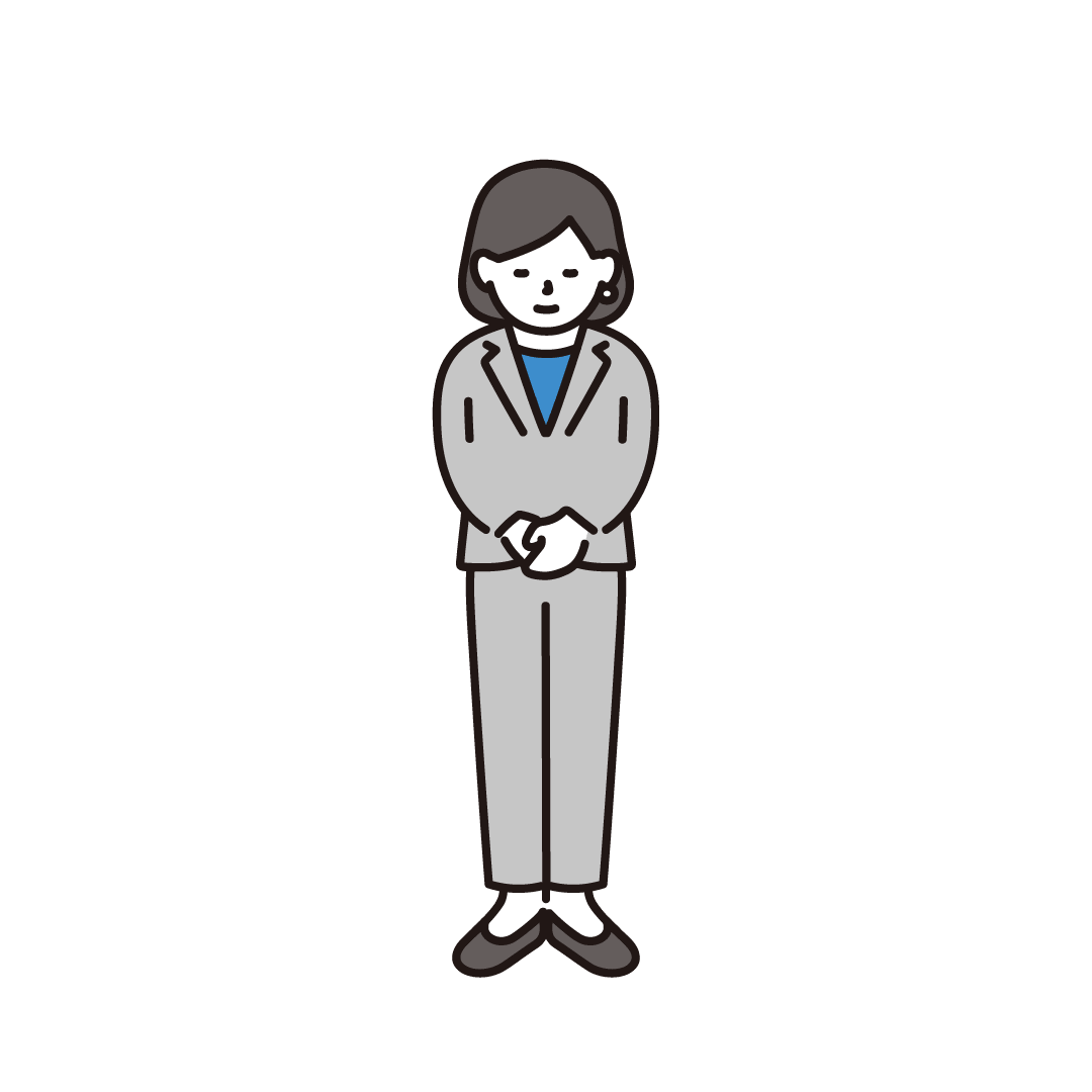 お辞儀をする女性ビジネスパーソン
