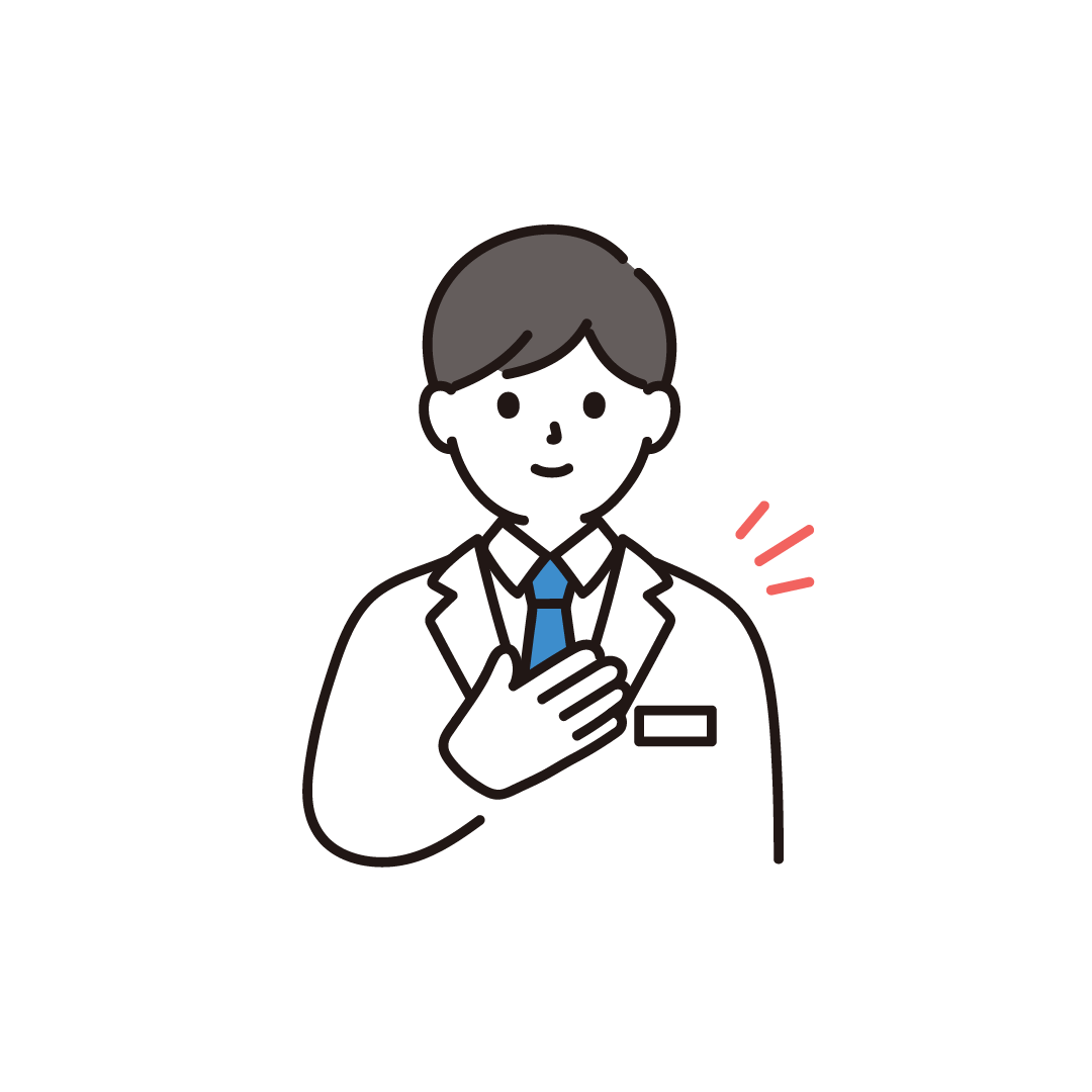 おまかせくださいポーズをする男性医師