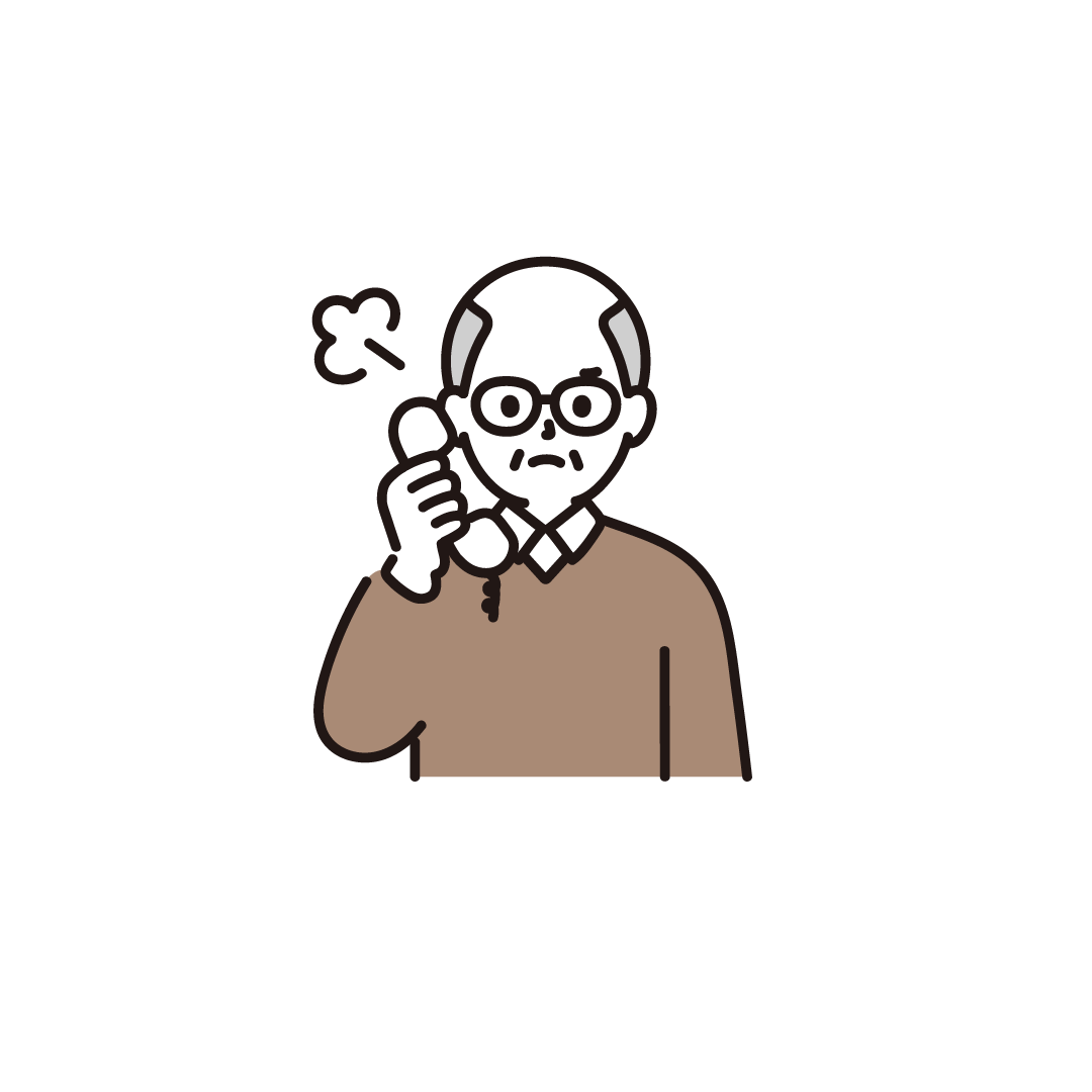 電話をするシニア男性（怒る）