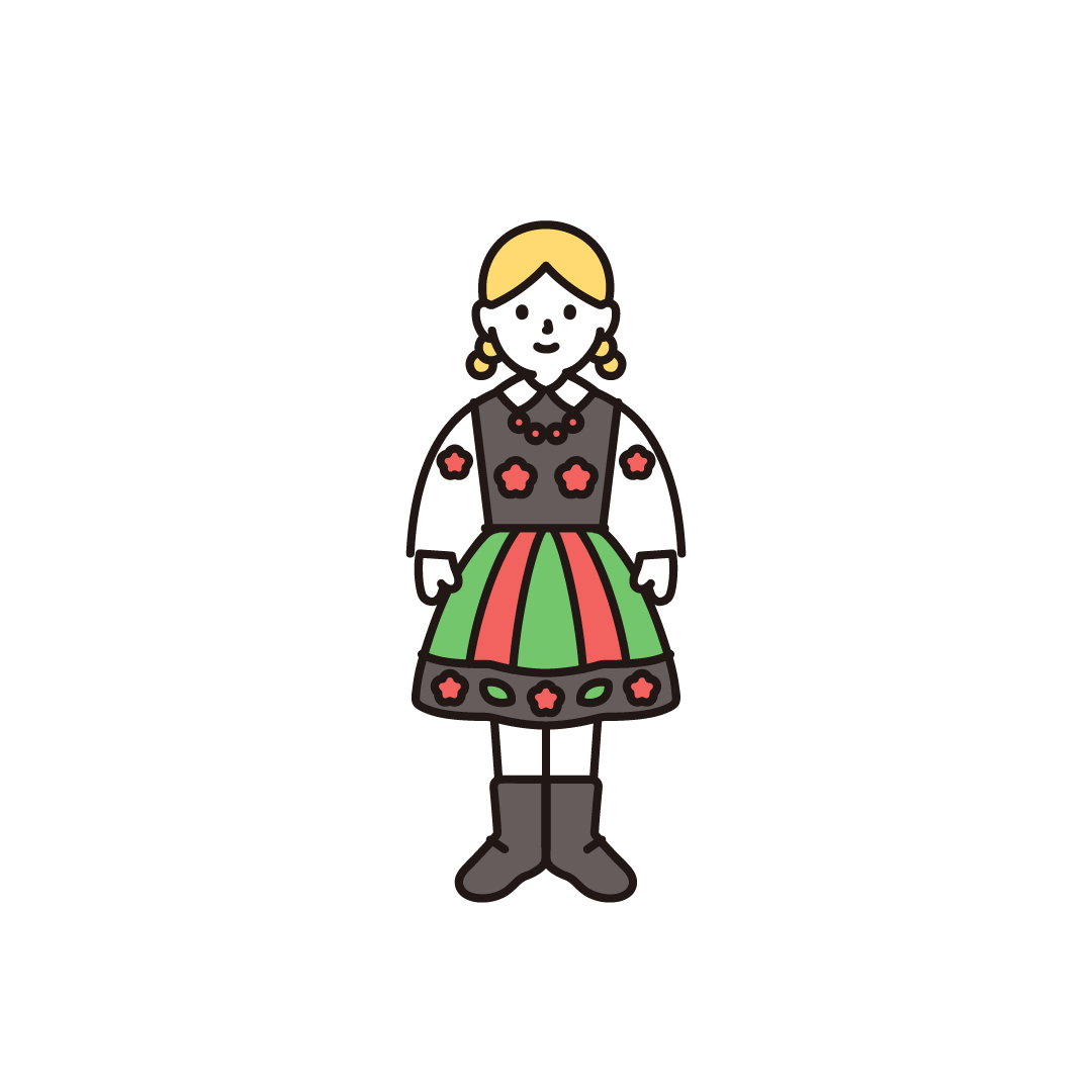 ポーランドの民族衣装を着た女の子
