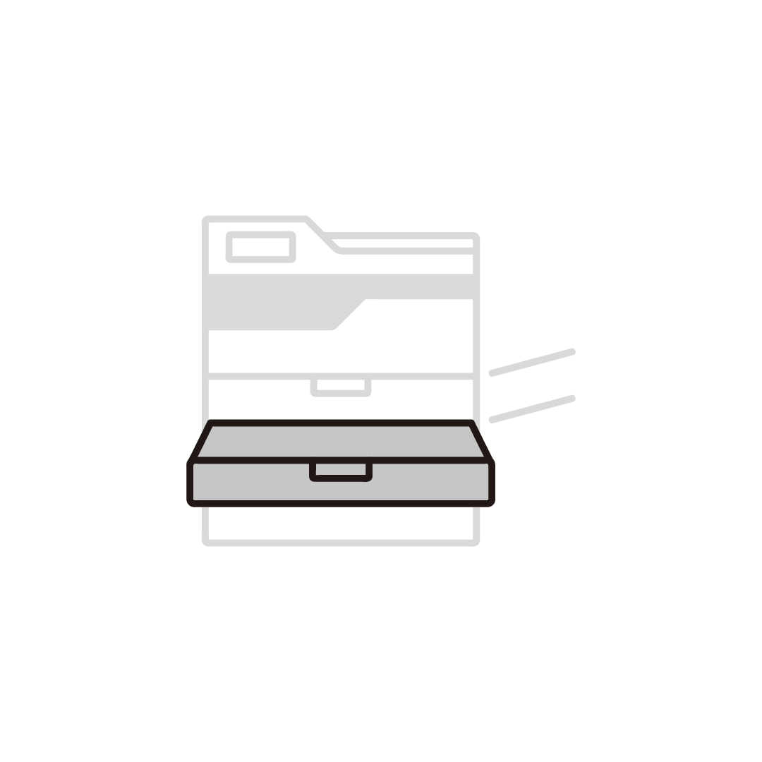 レーザー複合機（トレー開閉）