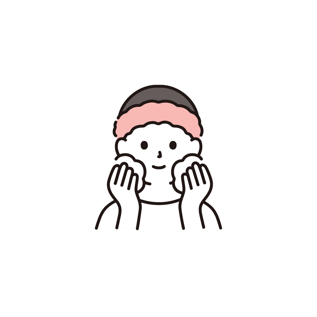 洗顔をする女性