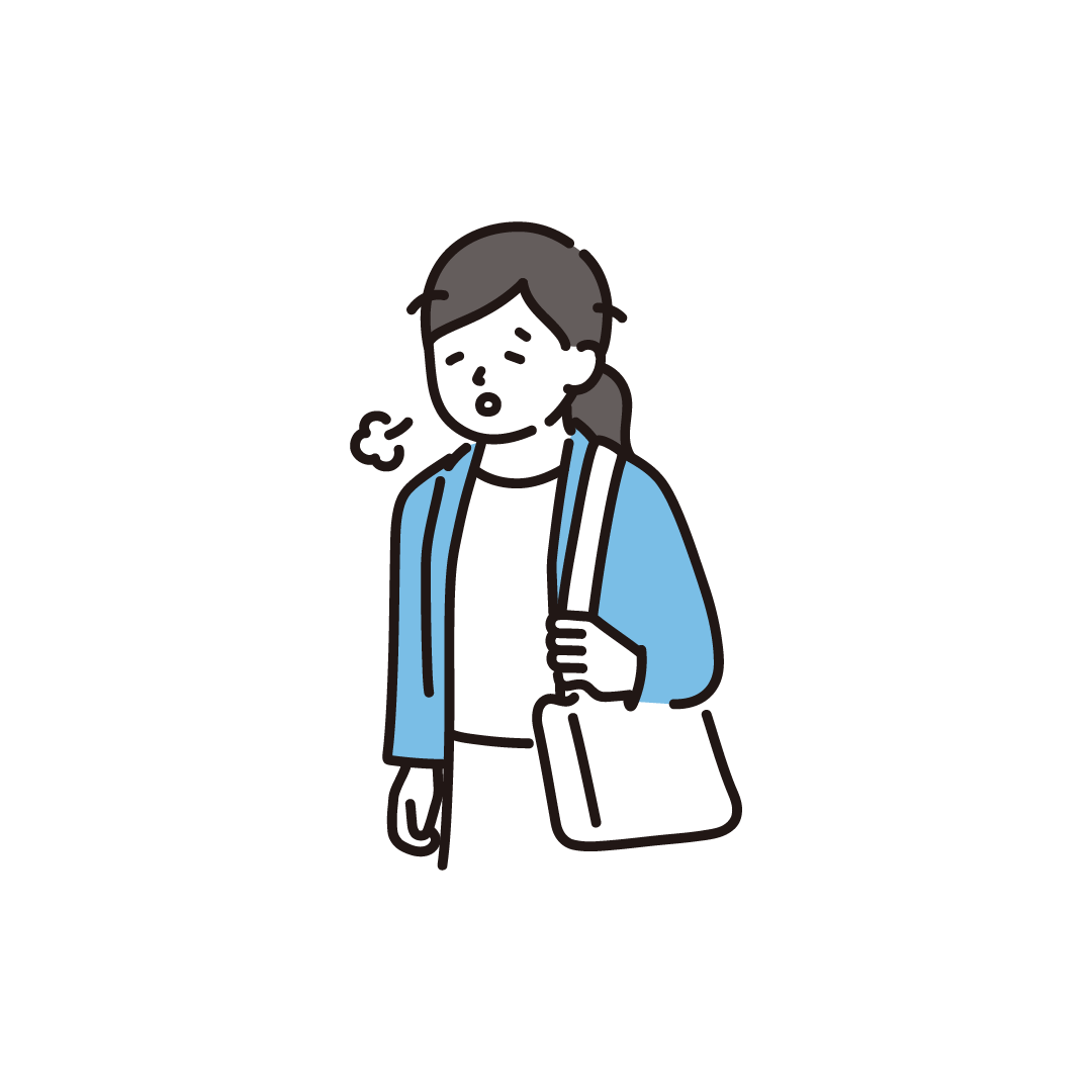ため息をつく女性