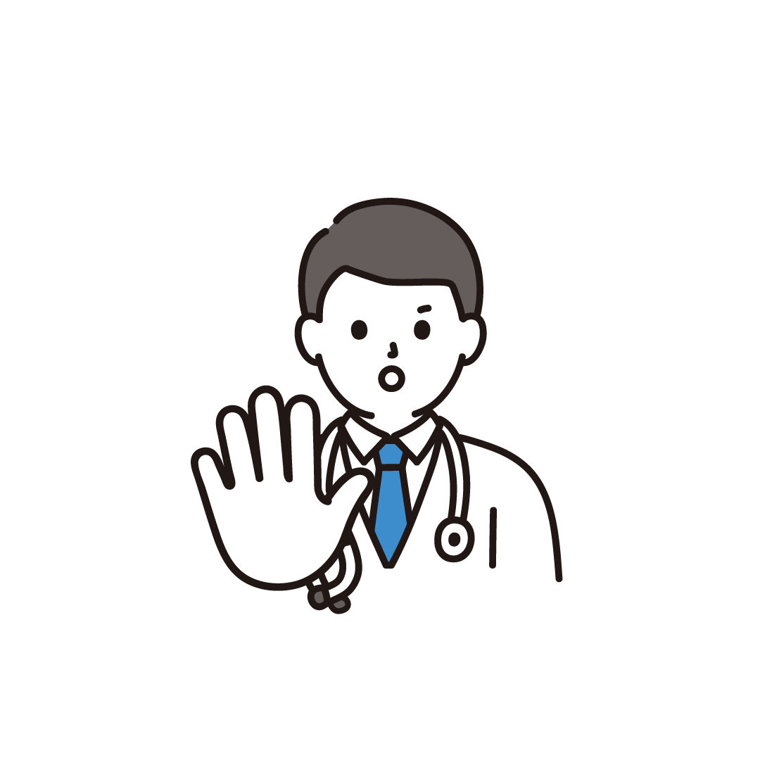 ストップポーズをする男性医師