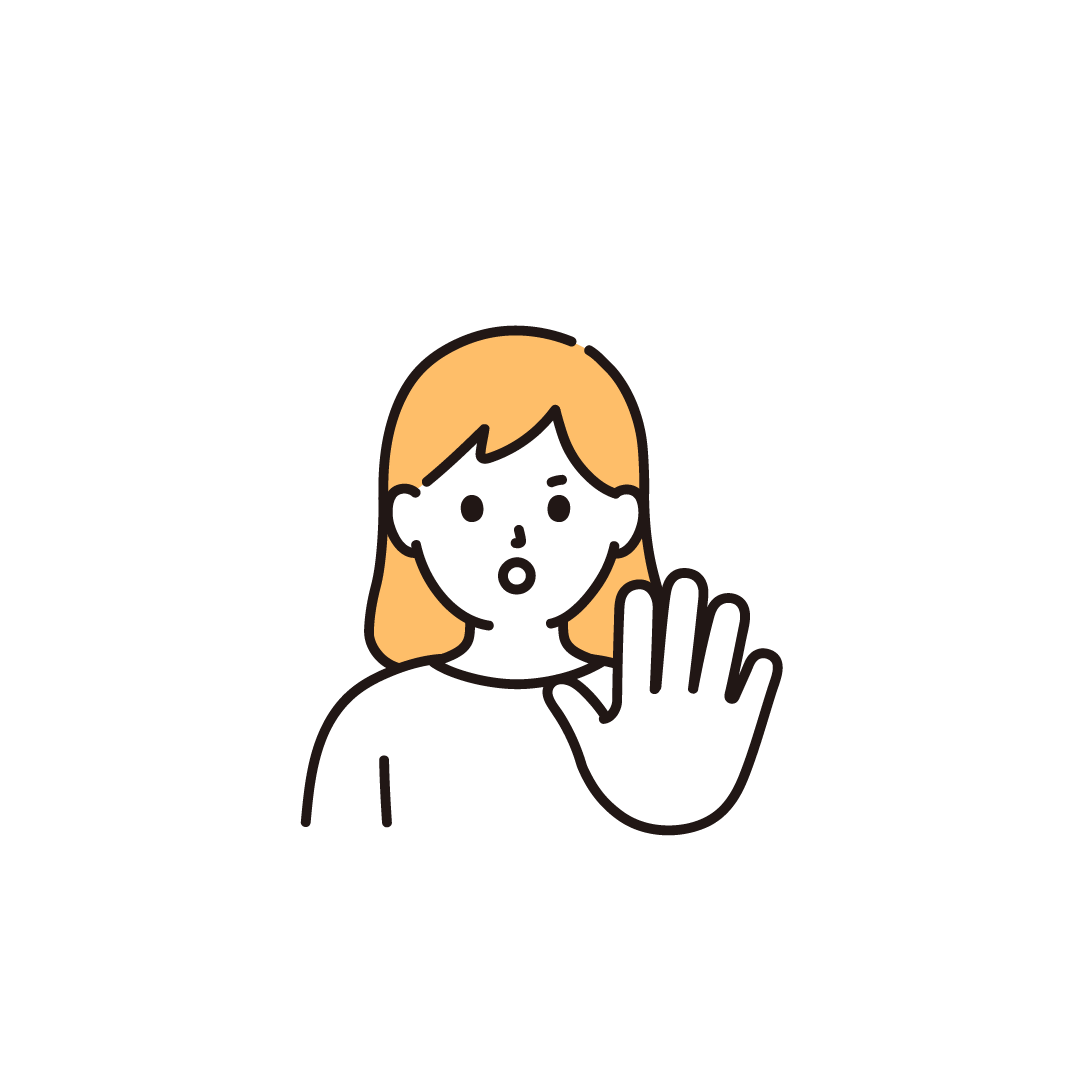 ストップポーズをする女性