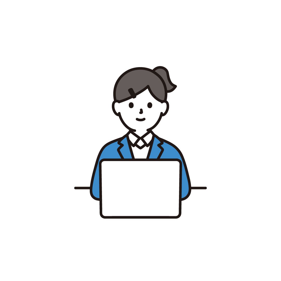 パソコンを使う女子学生