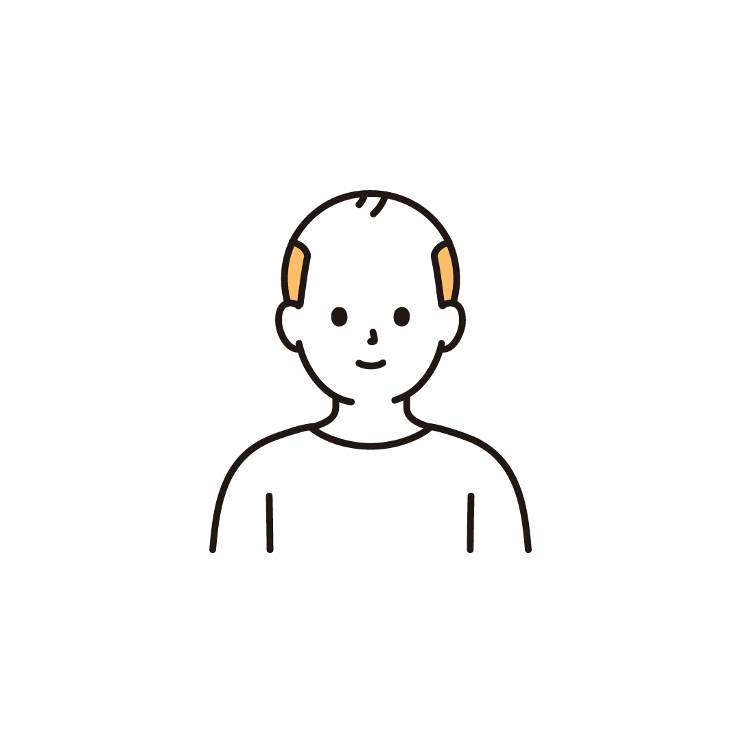 薄毛の男性