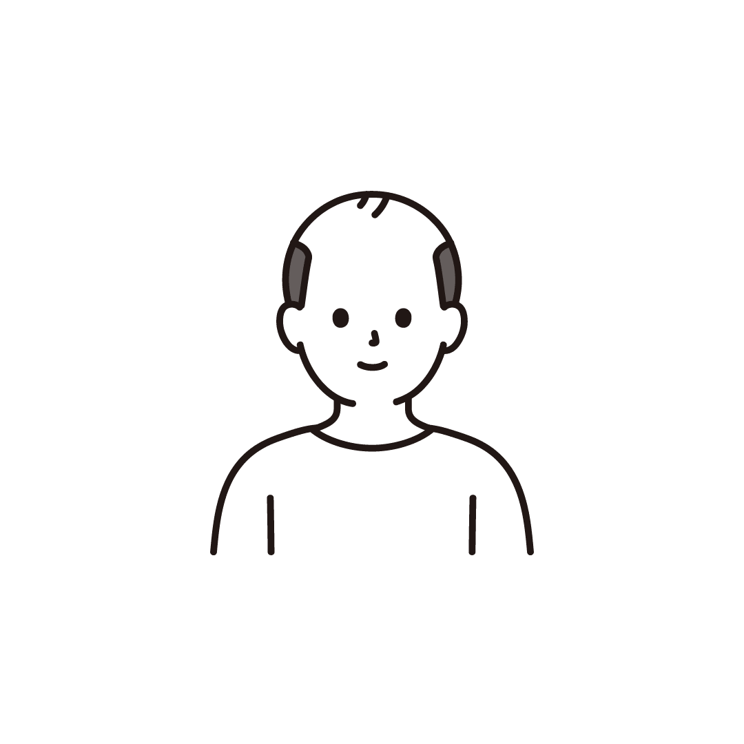 薄毛の男性