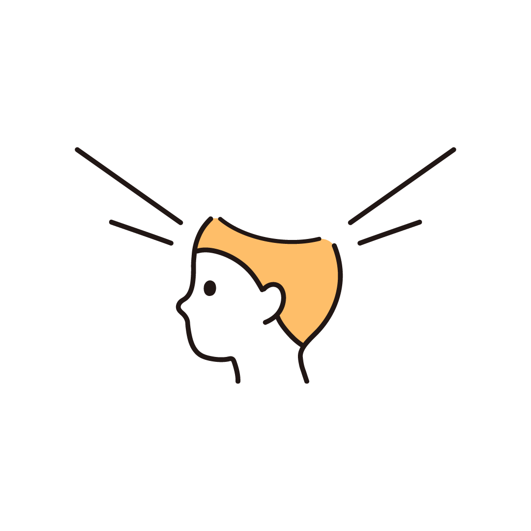 男性の頭が開いたイメージ（無表情）