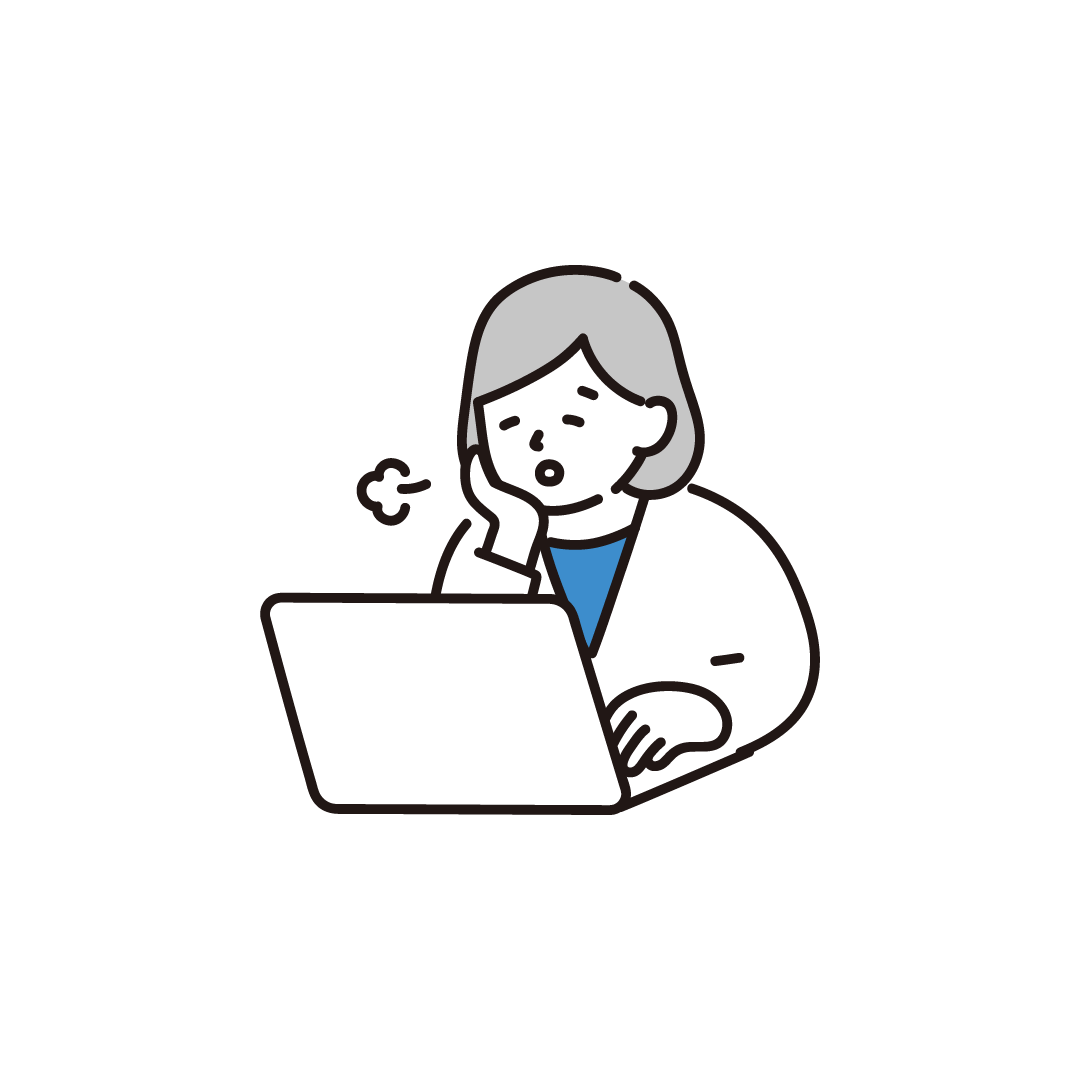 パソコン作業で疲れた女性会社員